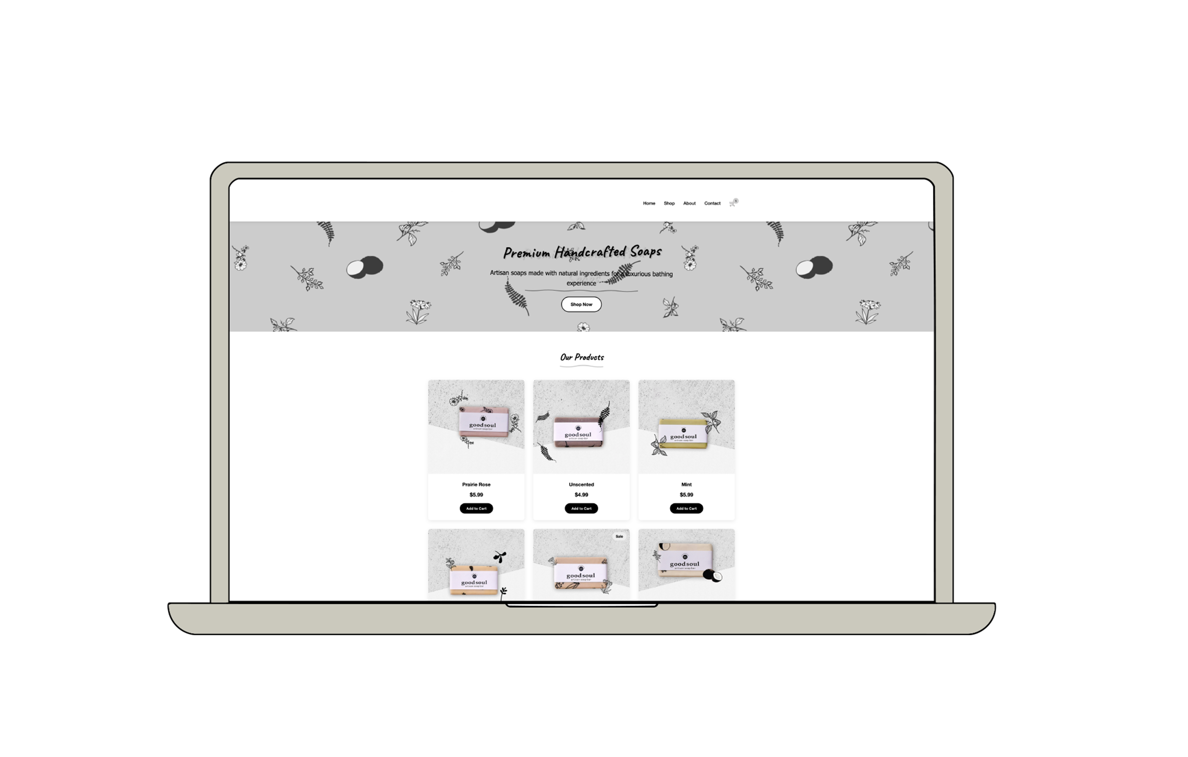 E-commerce platform redesign - desktop views